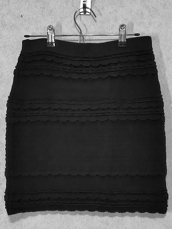 Isabel Marant Estoile Diani Woven Knit Mini Skirt, Black Stretch, EU38/US8 - Picture 2 of 4